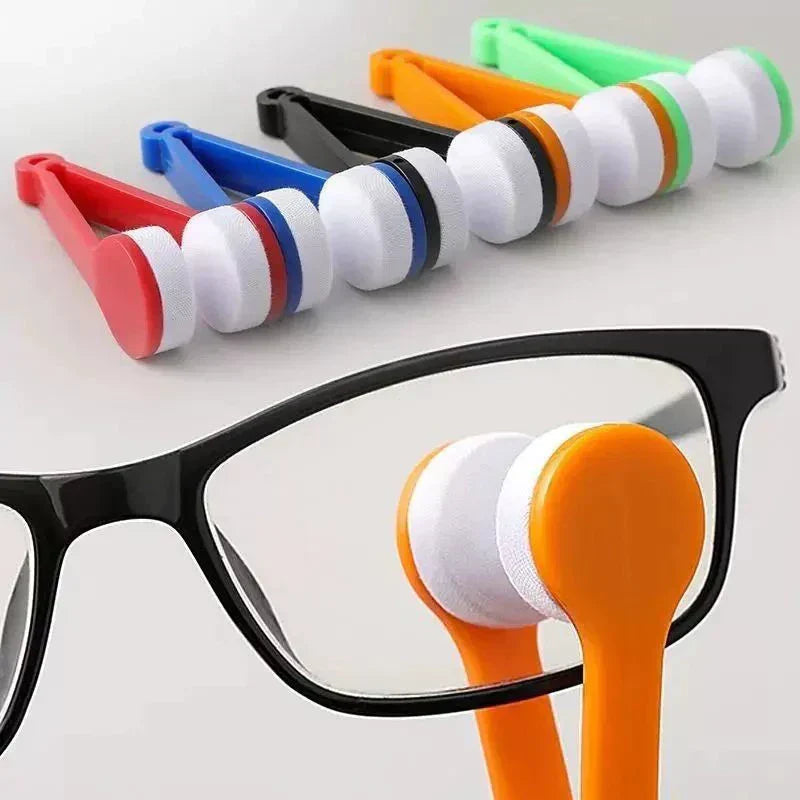 Brosse de Nettoyage pour Lunettes 2-en-1 en Microfibre