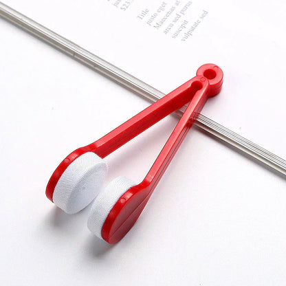 Brosse de Nettoyage pour Lunettes 2-en-1 en Microfibre