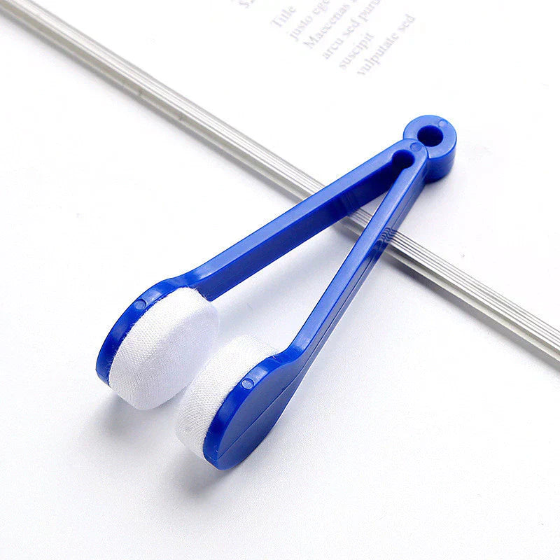 Brosse de Nettoyage pour Lunettes 2-en-1 en Microfibre